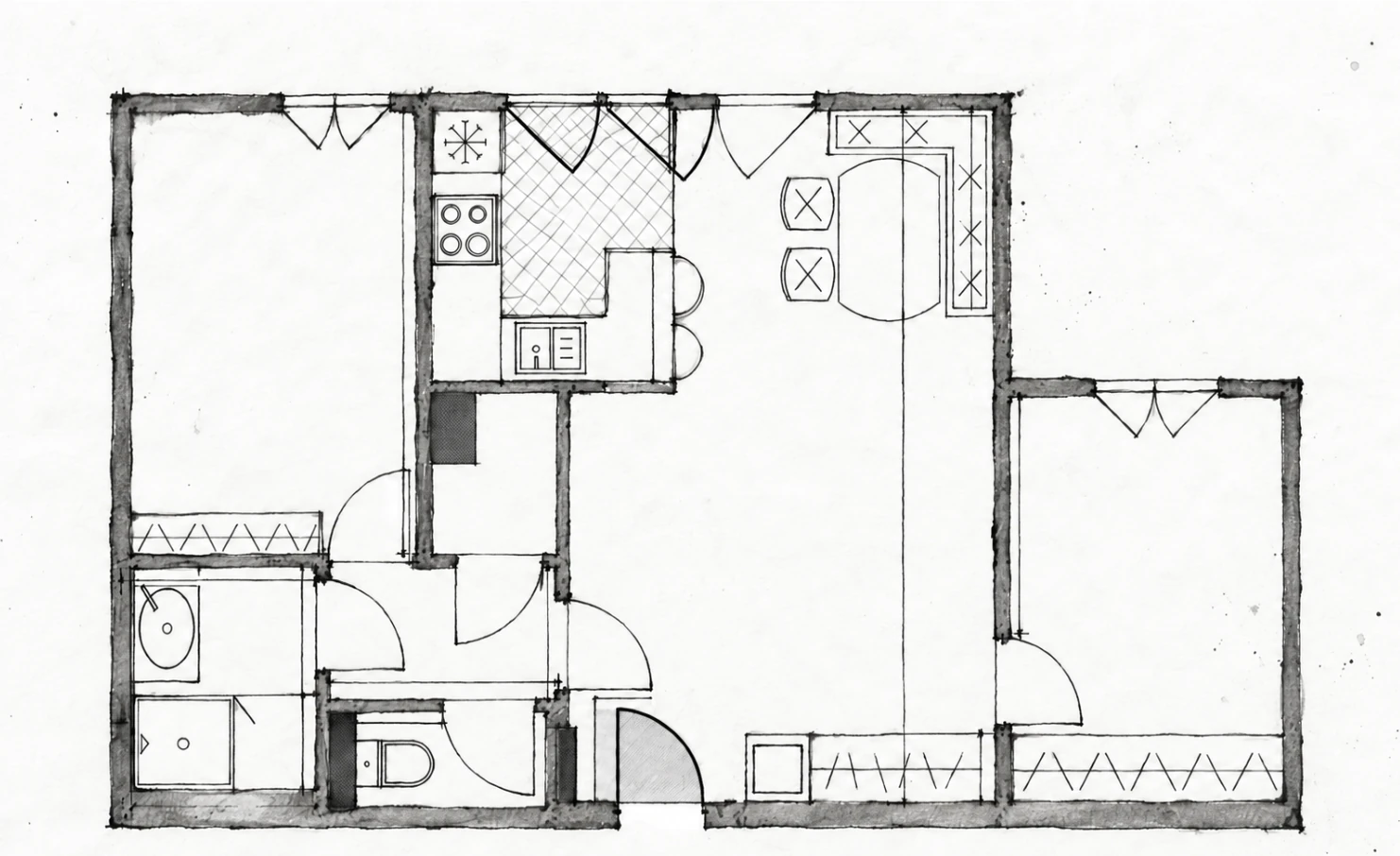 Croquis du plan du projet Dupaty à Bordeaux